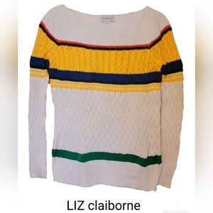 Liz Claiborne Multicolor Striped Sweater